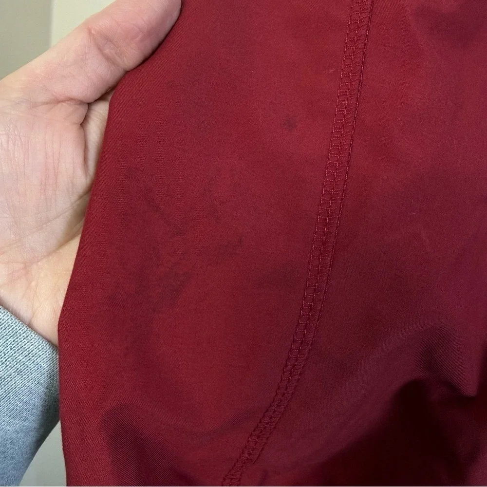 Adidas Men Maroon‎ Quarter-Zip Pullover Jacket ClimaShell Wind XL Pocket Lightwt
